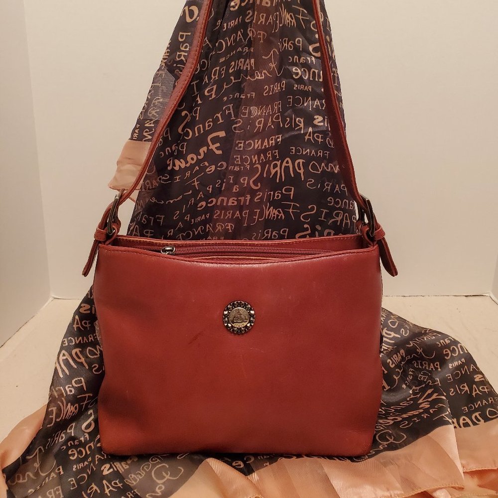 GIORGIO CELLINI ITALY LEATHER SHOULDER BAG